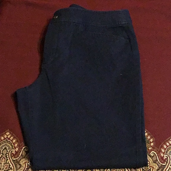 Chaps navy blue size 12P with 4 pockets work pants - Picture 3 of 3